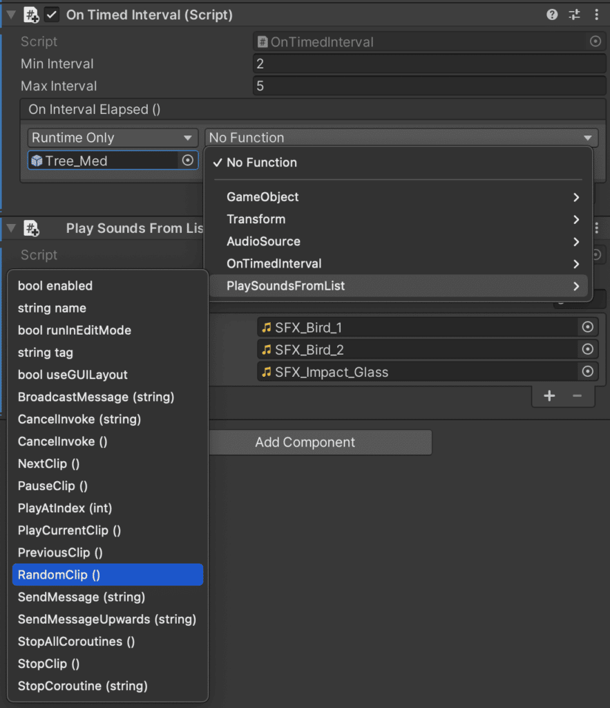 Unity - 'On Timed Intervals' filled in