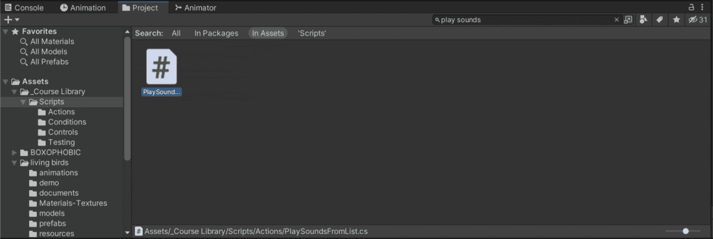 unity - add 'PlaySounds from list' script